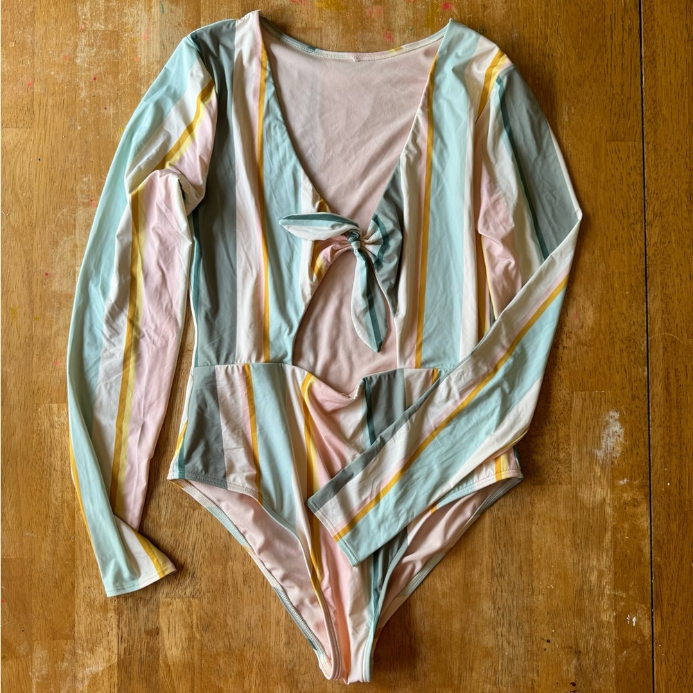 Billabong The Salty Blonde Long Sleeve One Piece Swimsuit